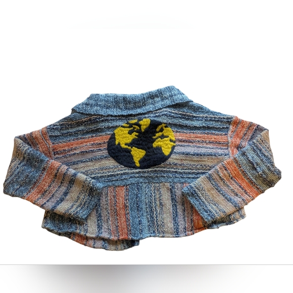 Pilcro Anthropologie Embroidered Earth Boho Cardigan Sweater X Large XL - Picture 3 of 11